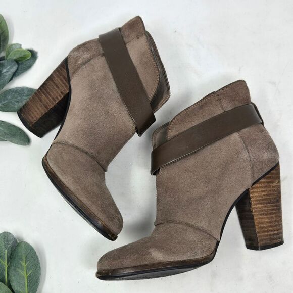 BCBG Paris Kerinax Women's Beige Buckle Ankle Boots Booties Size 6.5M - Picture 7 of 11